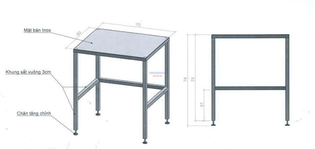 Bàn Thao Tác inox