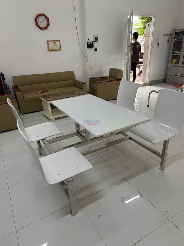 Bàn Nhà Ăn Liền ghế Lưng Tựa