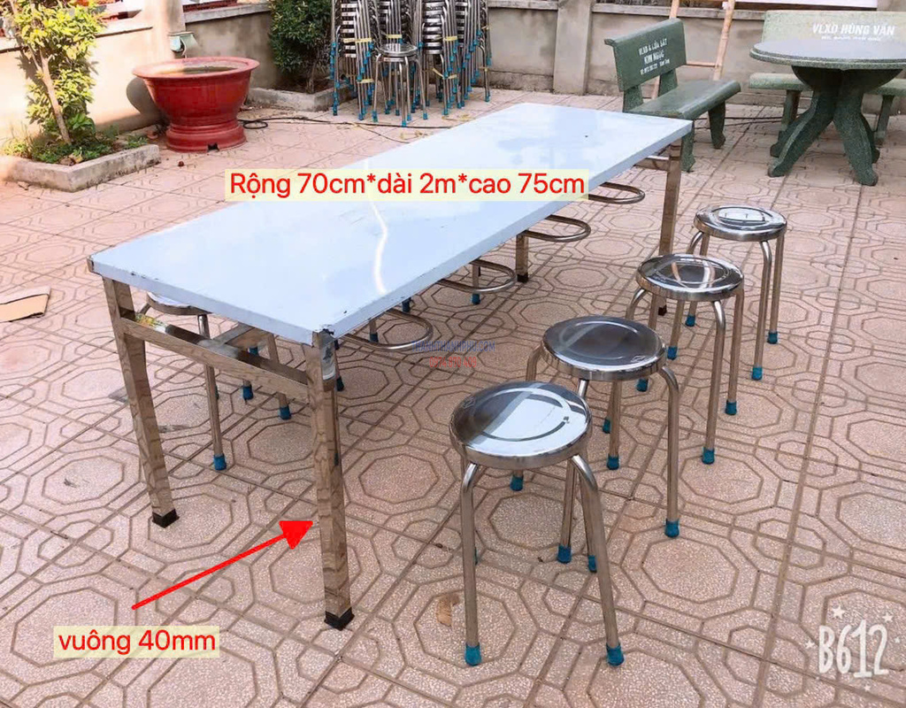 Bàn Ăn inox công nghiệp 